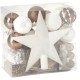 Kit de décoration pour Sapin de Noël Marron et Blanc 44 pièces (lot de 2)