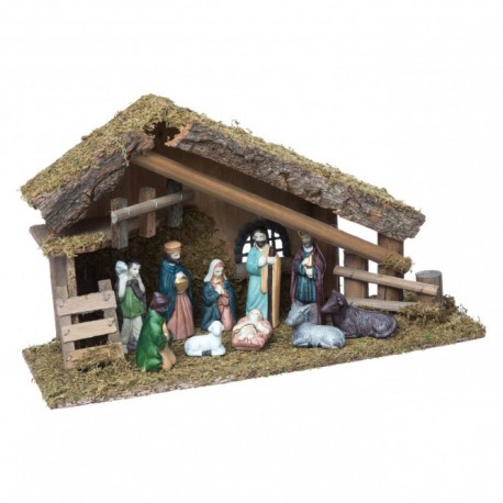 Crèche de Noël avec 10 Santons