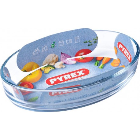 Pyrex Plat à four ovale en verre