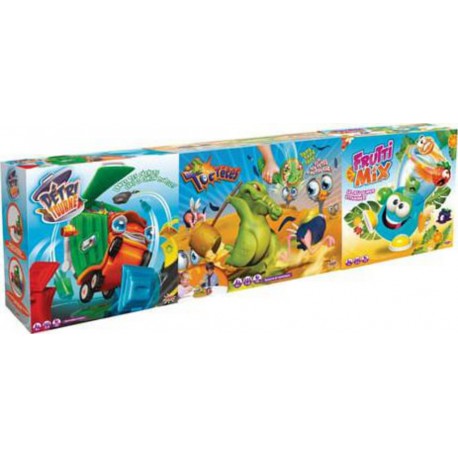 Splash Toys Coffret de 3 jeux - Détritourne, Toc têtes et Frutti mix