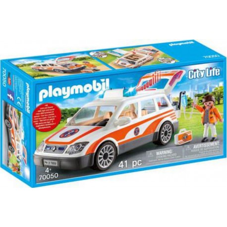 PLAYMOBIL VOITURE ET AMBULANCIER