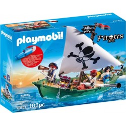 Playmobil 70151 - Pirates - Chaloupe des pirates avec moteur submers