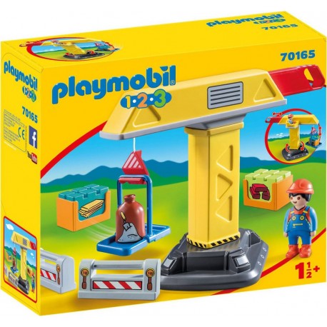 Playmobil 70165 - 1.2.3 - Grue de chantier