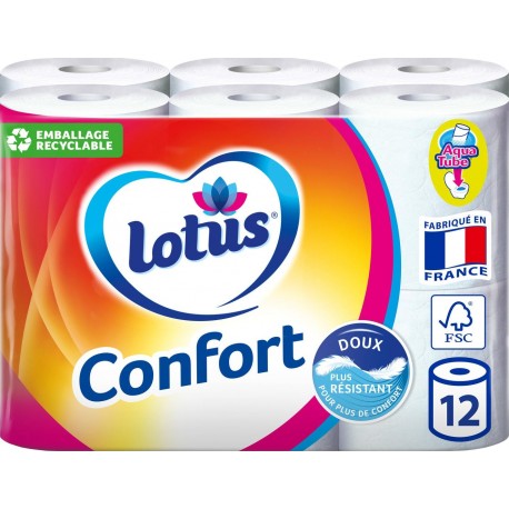 Lotus Confort Blanc Rouleaux X12