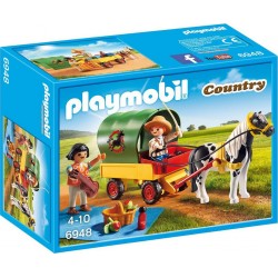 PLAYMOBIL 6948 Country - Enfants Avec Chariot Et Poney