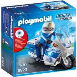 PLAYMOBIL 6923 City Action - Moto De Policier Avec Gyrophare