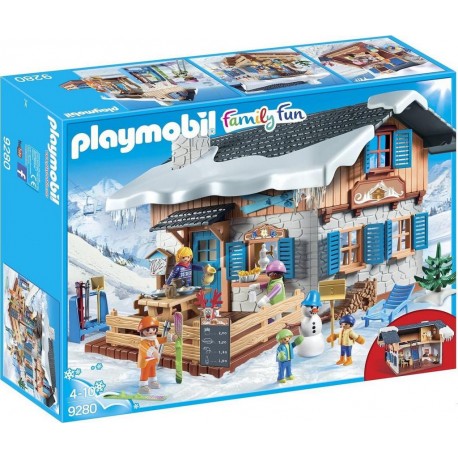 PLAYMOBIL 9280 Family Fun - Chalet Avec Skieur