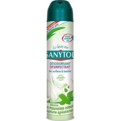Sanytol Désodorisant Désinfectant Air Surfaces Et Textiles Senteur Menthe 300ml (lot de 3)