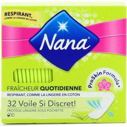 Nana Protège-Lingeries Fraîcheur Quotidienne Voile Si Discret x32 (lot de 4)