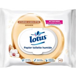 Lotus Papier Toilette Humide “Amande” 42 Lingettes (lot de 6)