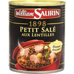 William Saurin 1898 Petit Salé aux Lentilles 840g (lot de 5)
