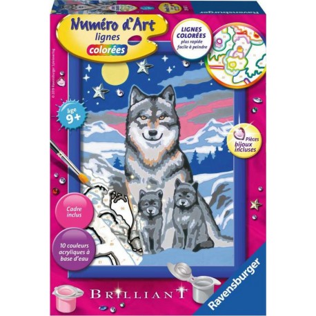 Ravensburger Numéro d'art - petit - Famille de loups