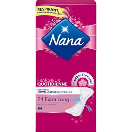 Nana Protège-Lingeries Extra Long Fraîcheur Quotidienne x24 (lot de 4)