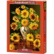 Puzzle Tournesols dans un vase de paon