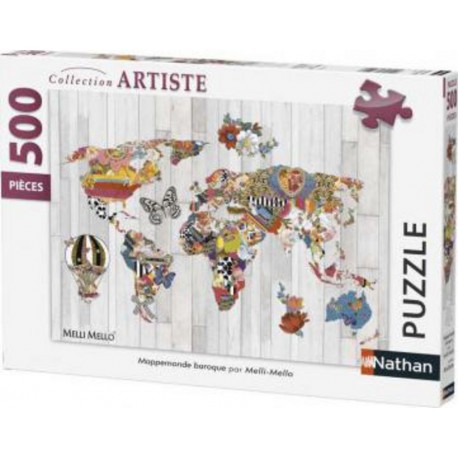 Puzzle Mappemonde baroque