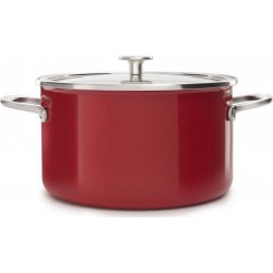 Kitchenaid Casserole - Sauteuse Casserole avec couvercle 20cm email rouge