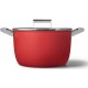 Smeg Cocotte - Marmite Faitout diam 26cm tout feux rouge mat