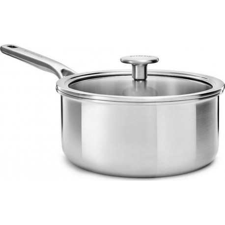 Kitchenaid Casserole - Sauteuse Casserole Multi plis inox avec couvercle 18cm