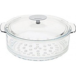 Cristel Casserole - Sauteuse Cuiseur vapeur verre 24cm avec couvercle