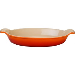 Le Creuset Moule - Plat Plat au four Heritage ovale volcanique 36x42cm