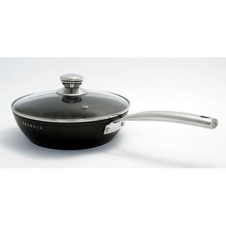 Baumalu Casserole - Sauteuse Sauteuse 28cm avec couvercle black edition