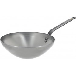 De Buyer Poêle Wok mineral b avec anse 32cm 5618.32