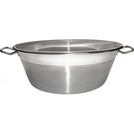 Baumalu Cocotte - Marmite Bassine à confiture 38cm acier inoxydable