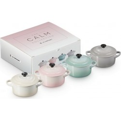 Le Creuset Mijoteur - Cocotte Mini cocotte set de 4 x 10cm. Shell Pink