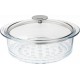 Cristel Casserole - Sauteuse Cuiseur vapeur verre 20cm avec couvercle