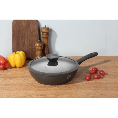 MegaStore Express Sauteuse 26 Cm En Aluminium Forgé Gris Napoleon Sauteuse 26cm en aluminium forgé gris NAPOLEON