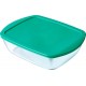 Pyrex Plat rectangulaire avec couvercle 23 x 15cm COOK & STORE