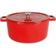 MegaStore Express Cocotte 6L rouge en fonte d'acier