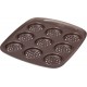 Pyrex Plaque 9 mini pizzas avec emporte pièce ASIMETRIA 6,5cm en métal