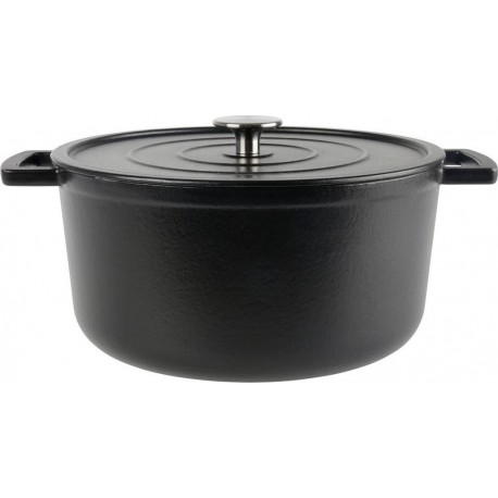 MegaStore Express Cocotte 6.5L noir en fonte d'acier