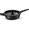 MegaStore Express Sauteuse Induction En Fonte D'Aluminium Anti Adhérente 28 Cm Sauteuse induction en fonte d'aluminium anti adhé