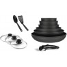 Arthur Martin Batterie de cuisine noire 12 pièces amovibles