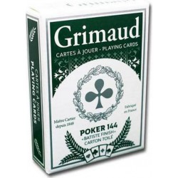 Cartamagic Grimaud Magie 4 Jeu Truqué - Jeu de 54 cartes toilées plastifiées - format poker - 4 index standards