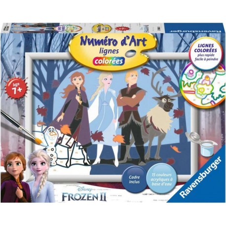 Ravensburger Numéro d'art - moyen - Disney La Reine des Neiges 2, Anna et ses amis