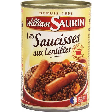 William Saurin Saucisses Lentilles 420g