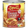 Zapetti Ravioli Pur Bœuf Français Blé Complet 4/4 800g  (lot de 3)