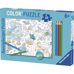 Ravensburger Color'puzzle 80 pièces - Le monde sous l'eau / OMY