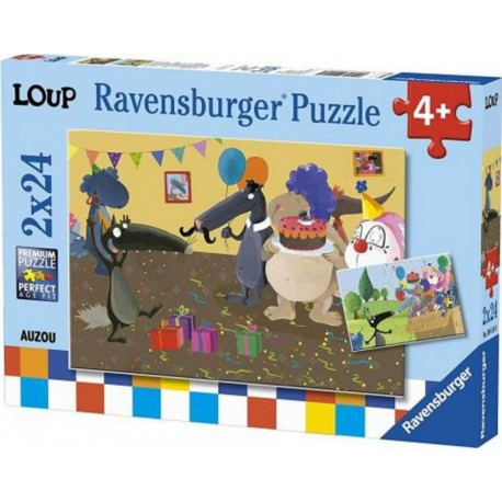 Ravensburger Puzzles 2x24 pièces - Le Loup qui fêtait son anniversaire