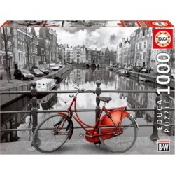 Puzzle Amsterdam, hollande coloured black & white