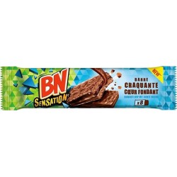 BN SENSATION BARRES biscuits Choco Crok' cœur fondant 197g