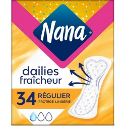 Nana Protège-slip Régulier fraîcheur quotidienne x34 boîte 34