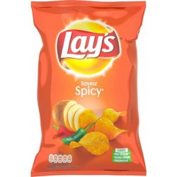 Lay’s Chips Saveur Spicy 130g (lot de 10)