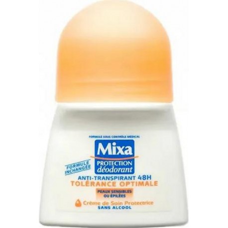 Mixa Déodorant Anti-Transpirant 48h Tolérance Optimale 50ml (lot de 4)