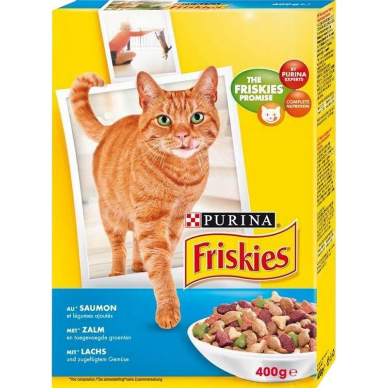 Croquettes pour chat au saumon et aux légumes, Friskies (400 g)