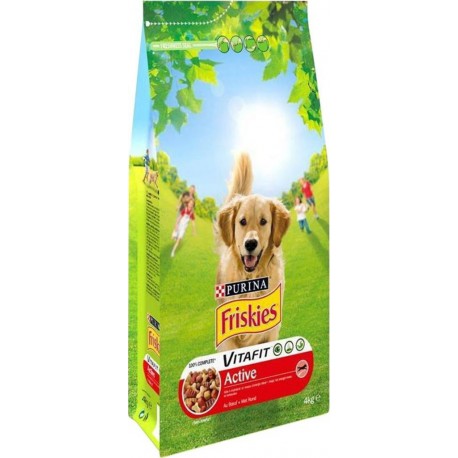 Friskies Croquettes Chiens Active Viandes 4Kg (lot de 3)