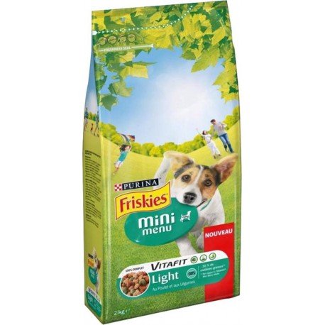 Friskies Croquettes Chiens Mini Menu Light Poulet Légumes 2Kg (lot de 3)